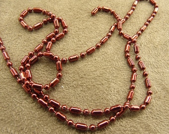 Metal chain - 0.2 cm - Red