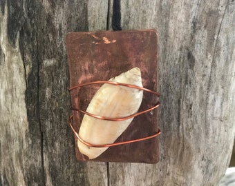Handmade copper and sea shell necklace