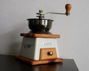 Vintage Coffee Grinder Mill Porcelain