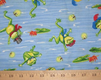 SSI Fuzzytails frog fabric 35" X 42"
