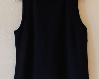 Black Ann Taylor Sleeveless Turtleneck, US Women's Size - L