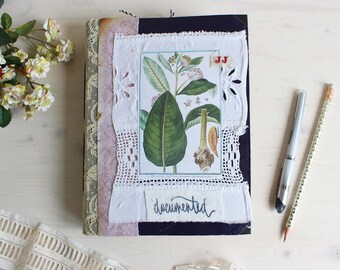 Altered book junk journal springtime theme
