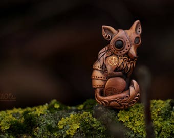 Steampunk Necklace Rusty Fox.