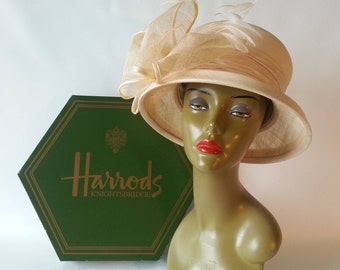 SALE!!! Elegant Peter Bettley Hat and Hatbox from Harrod's of London