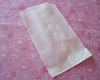 50 Wax Paper Bags, Candy Bags, Cookie Bags, Bakery Bags, Pastry Bag, Grease Resistant, Food Safe Bags, Glassine Bags 3.75x6.25