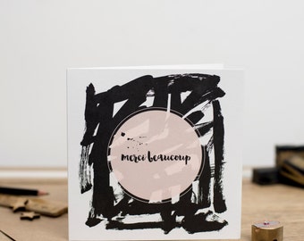 Merci Beaucoup - Thank you very much - Thank you card.