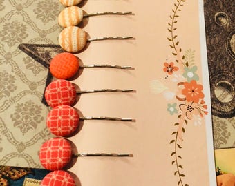 Yellow orange Bobbi pins