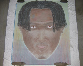 Self Portrait (A Midsummers Tan): Huge 4ft x 6ft Original. Charcoal & Conte Crayons. Year 1998