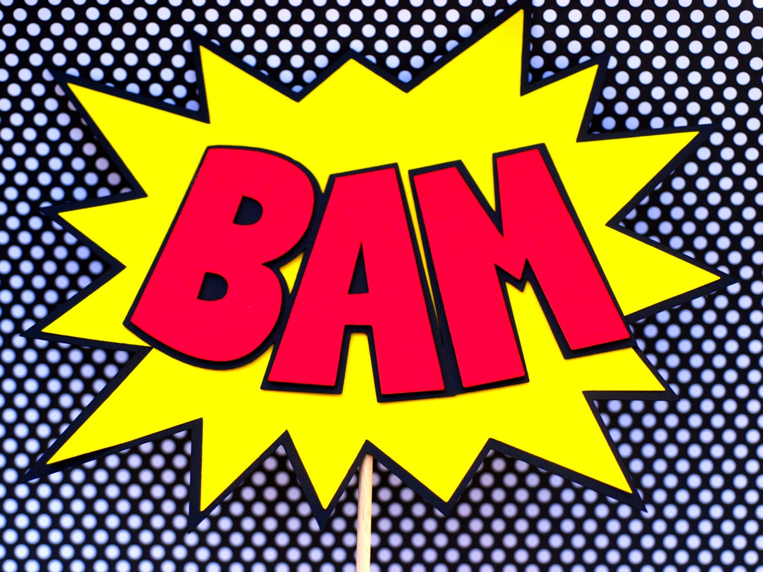 Retro Superhero Bam & Pow signs