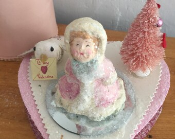 Valentine girl heart Teena Flanner Original