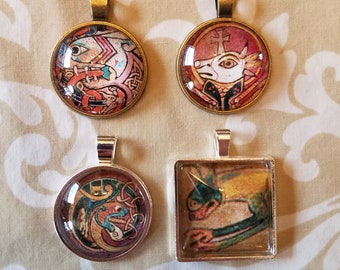 4 Pendant Set - Book of Kells