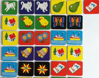 1970's picture card games, Spear's Kiddy snap,memory game.