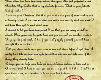 custom santa letter etsy