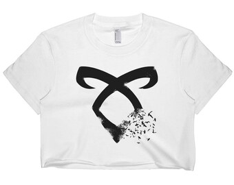 Shadowhunters Angelic Runes The Mortal Instruments Crop T-shirt / Crop Tee / Crop Tops