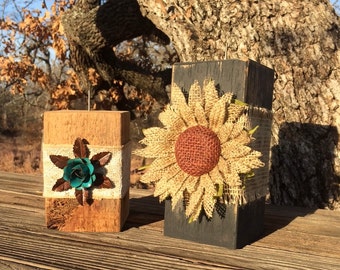 Embellished Wood Candleholder