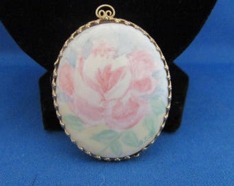 Signed Hand Painted Rose Locket