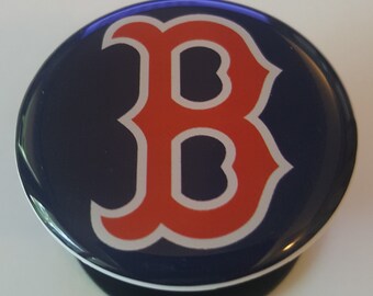 Boston Red Sox Throwback Expanding Pop Phone Stand with 3D Bubble Logo - Includes Assembled 3D Decal, Expanding Stand and Phone Adhesive