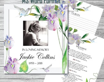 funeral guest book template