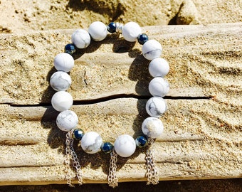 chain bracelet, beaded bracelets, bracelet for women, boho bracelet, silver bracelet, gift bracelet, gemstone bracelet, stack bracelet
