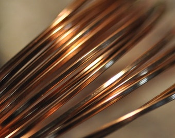 16 g Bare Solid SQUARE Copper Wire - Half Hard - Made in USA Great for jump rings and findings