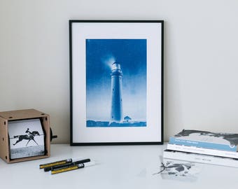 Vintage Cyanotype Portrait
