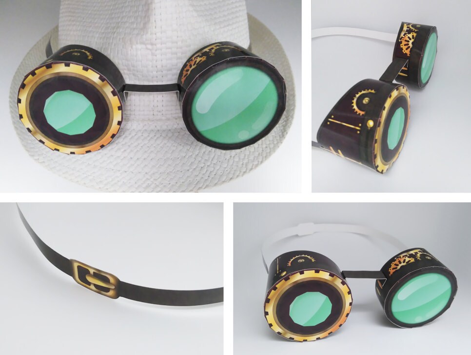 SteamPunk Goggles, gear hat decor, party template high quality