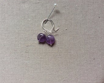 Amethyst drop earrings