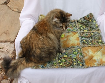 Pet Bedding, Cat Blanket, Blanket For Cats, Sofa Cover, Fabric Mat, Designer Cat Bed, Travel Pet Blanket, Crate Mat, Fabric Cat Quilt