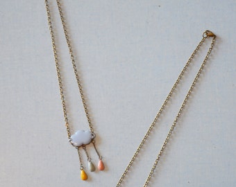 pastel necklace cloud glazed