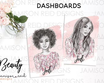 Beauty Hand-drawn Dashboard | choice of size