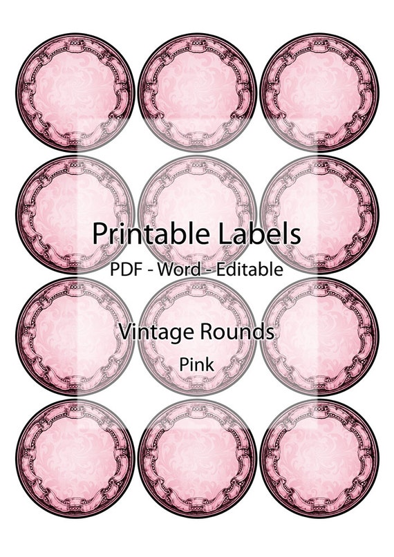 round printable labels jar container digital editable label