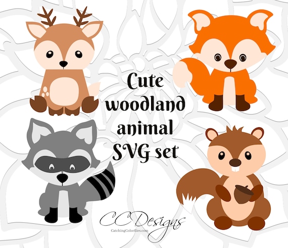 Download Cute Baby Woodland Forest Animals SVG Cut Files Deer Cut