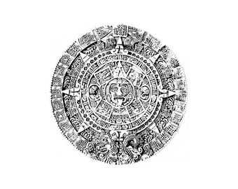 MAYAN CALENDAR - Aztec -CLiNG rubber stamp by Cherry Pie R591