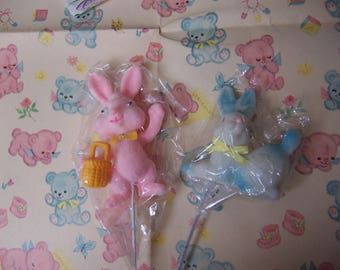 super cute flocked easter decorations