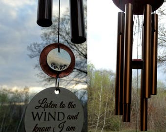 Memorial Wind Chime Chimes In Memory Of loved one Memorial Garden Gift After Loss Wind Chime Loved Memorial COPPER