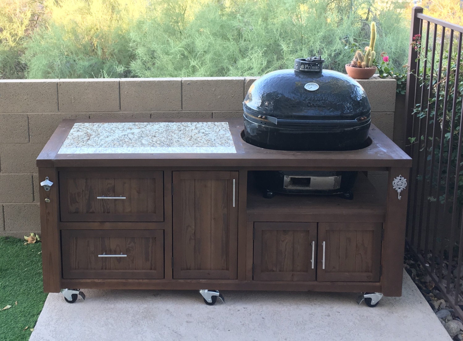 Grill Tables Cabinets For Kamado Joe Primo Or Big Green Egg