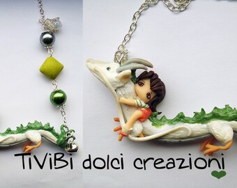 Spirited Away Necklace Chihiro and Kohaku