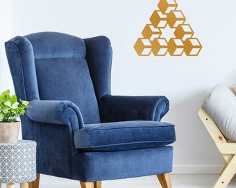 Optical Illusion Triangles Removable Wall Sticker & Decal