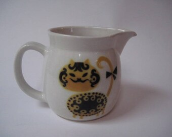 Vintage Arabia Kaj Franck Yellow Cat Pitcher Finland