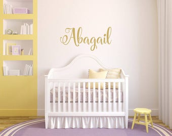 Name Wall Decal, Custom Nursery Wall Decorations, Baby Room Stickers, Sticker Wall Art, Removable Wall Art, Baby Room Stickers, Wall Decal