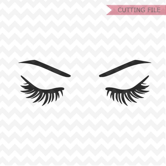 Download Eyelashes Svg file Eyebrows SVG Instant Download Woman