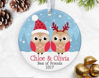 BFF Best Friend Gift for Friends Ornament Long Distance Friendship Gift Best Friend Christmas Gift Going Away Gift Best Friend Ornament