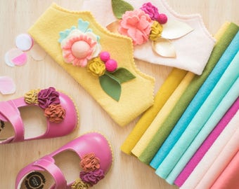 The Mosey Palette // Wool Felt for Pattern // Benzie Guest Curator // Waldorf Birthday Crowns, Benzie Felt Sheets, Mosey Handmade Crowns
