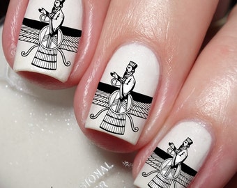 Farvahar Persian Symbol Iran Nail Art Sticker Water Transfer Decal 11