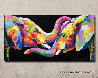 48 x 98 cm, Elephant Painting, wall decor