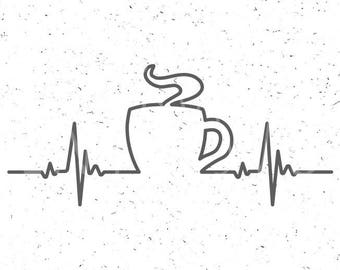 Free Free Coffee Heartbeat Svg 666 SVG PNG EPS DXF File