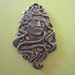 Goddess Pendant Vintage Art Nouveau Woman large cast bronze tone charm lot of 1