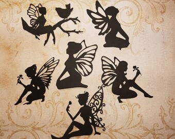 2 inch, Die Cut Fairies. Fairy Jars, scrapbooking, card decorating and so much more. #B-2