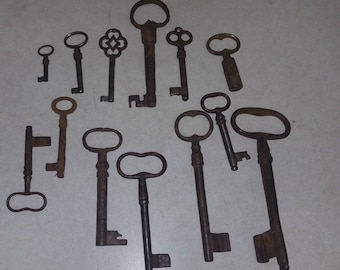 Antique Italian keys instant collection, skeleton keys