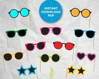 Photo booth glasses | Etsy